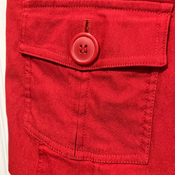 ⭐️2/$30⭐️ Simply Manakin red short sleeve jacket, size 14 - Picture 3 of 7